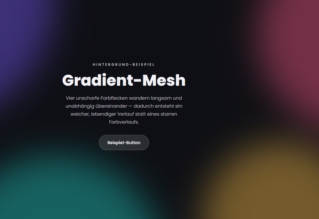 Demo eines animierten Gradient-Mesh-Hintergrunds